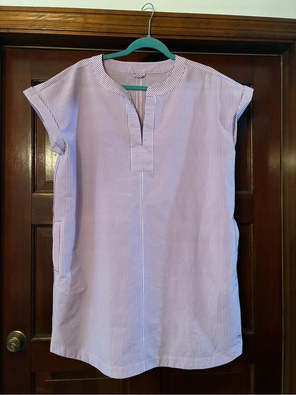 vineyard vines Harbor seersucker performance tunic dress - Hypnotic Purple